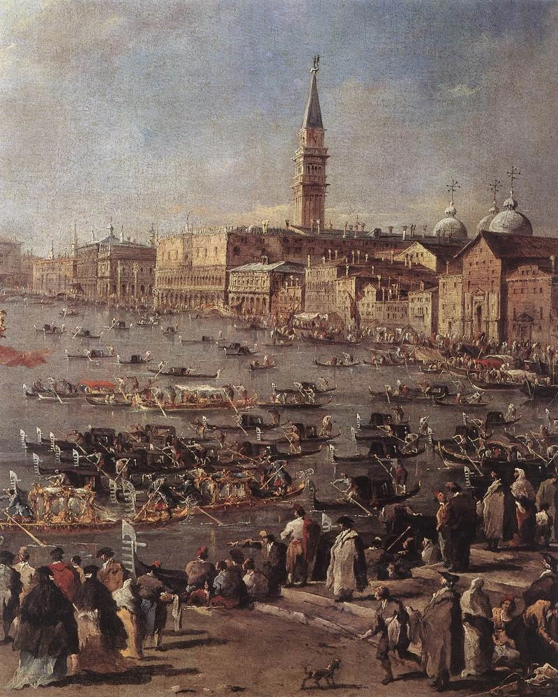 Il Doge sul Bucintoro presso la Riva di Sant'Elena - Musée du Louvre, Paris, dettaglio